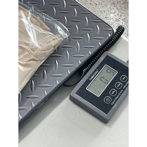 Qearal Blouse Size XL Ribbed Square Neck Sheer Polka Dot Sleeve Beige Feminine - Picture 7 of 7